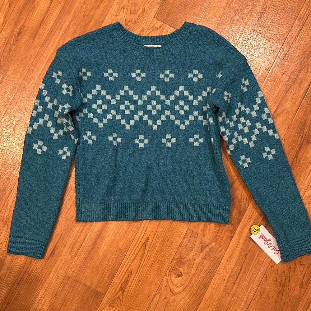 NWT Cat & Jack Girls Sweater (Crop) Size L (10/12)